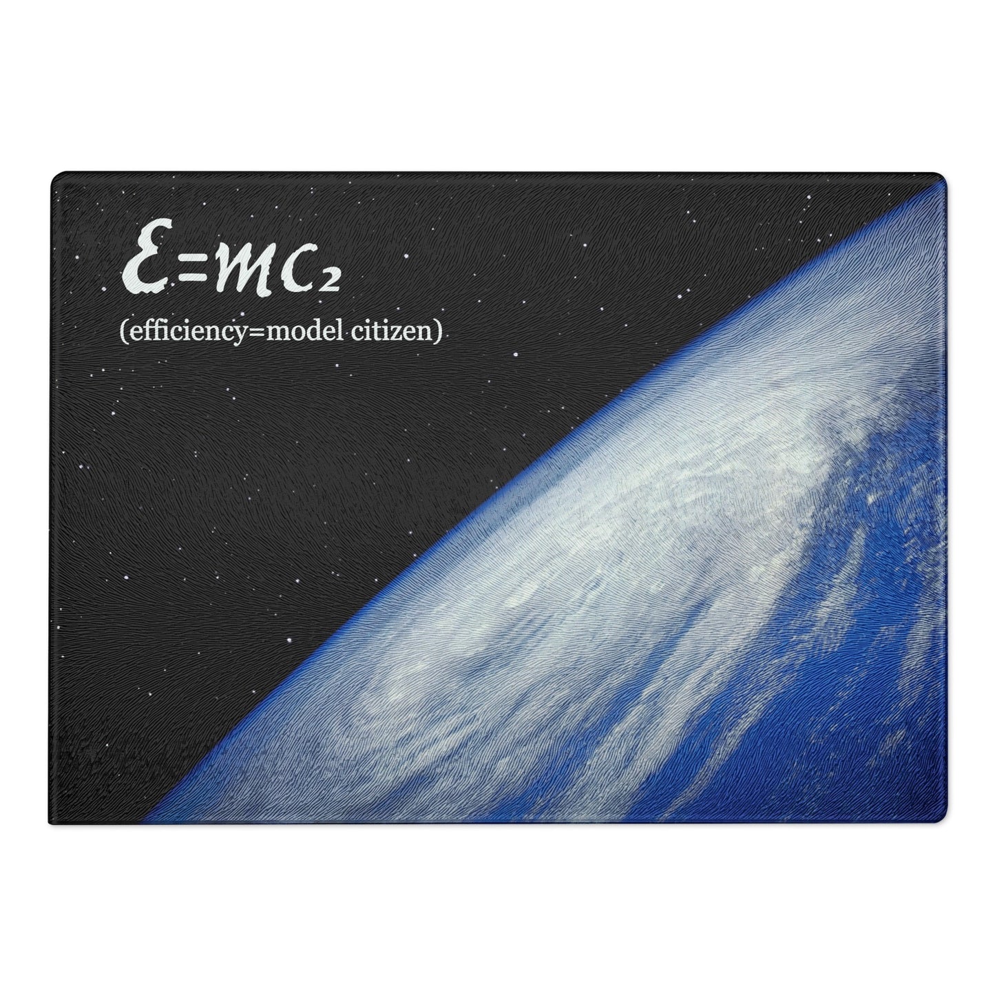 E=MC2 - Glass Cutting Board - iSAW Company