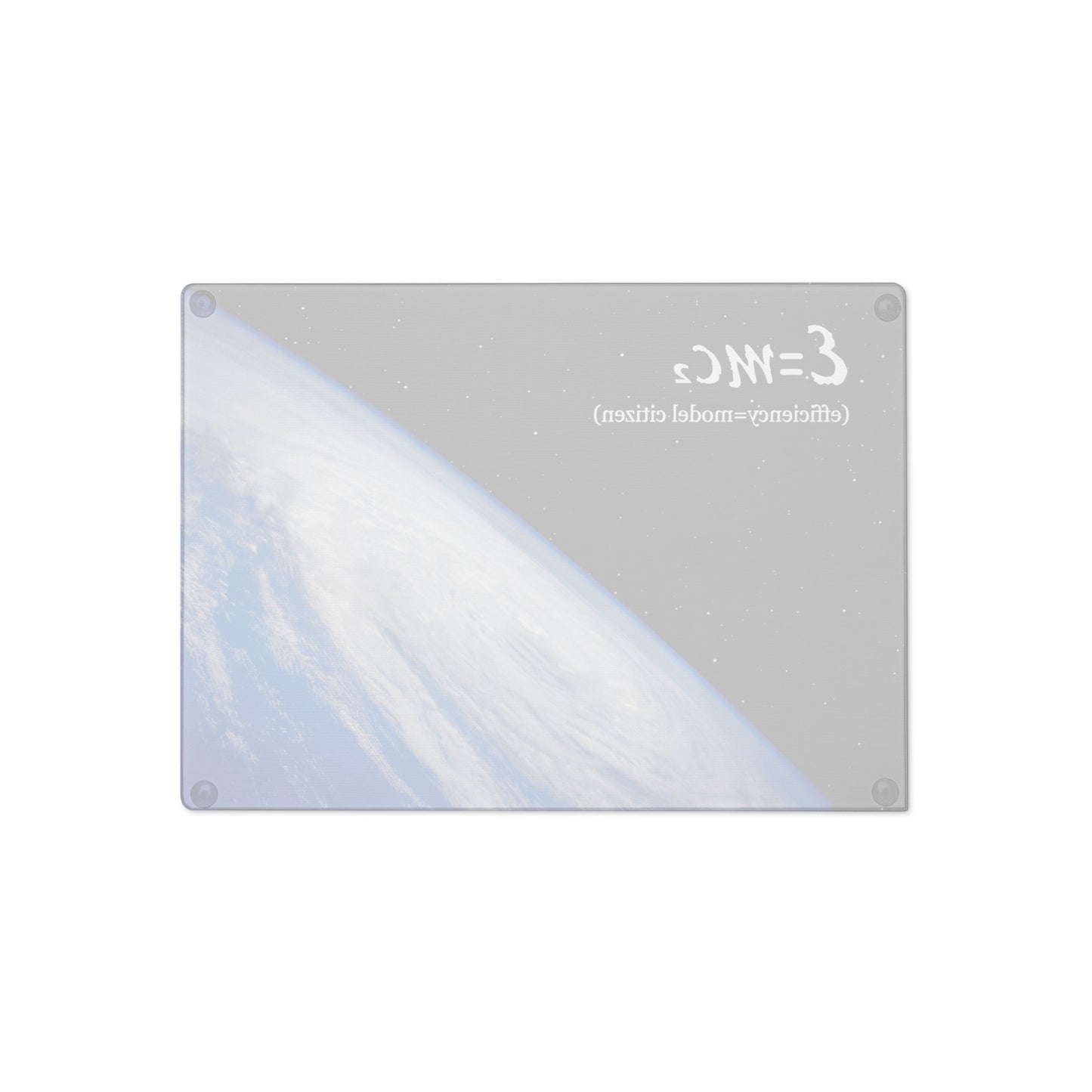 E=MC2 - Glass Cutting Board - iSAW Company