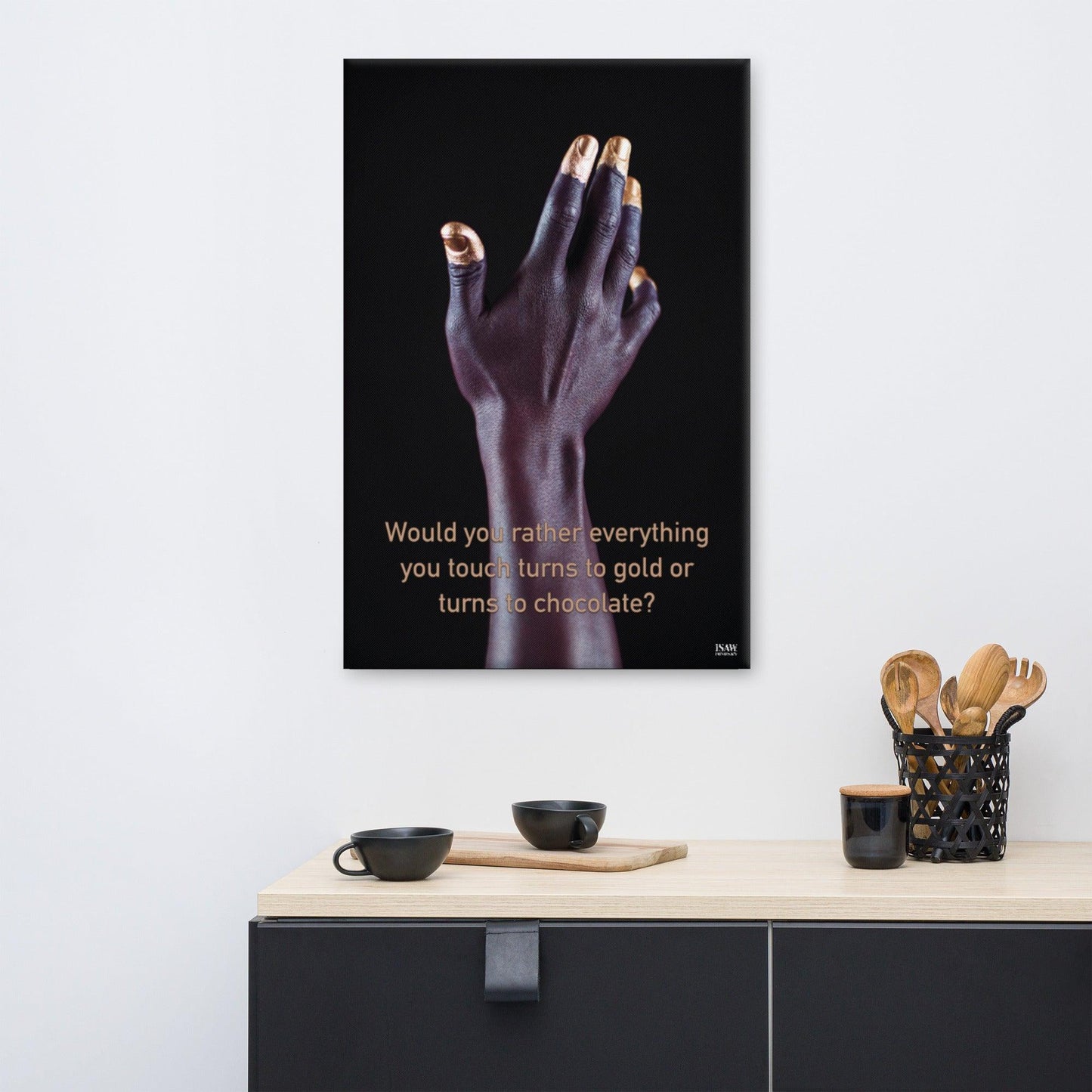 Gold or Chocolate - Canvas Print - iSAW Company