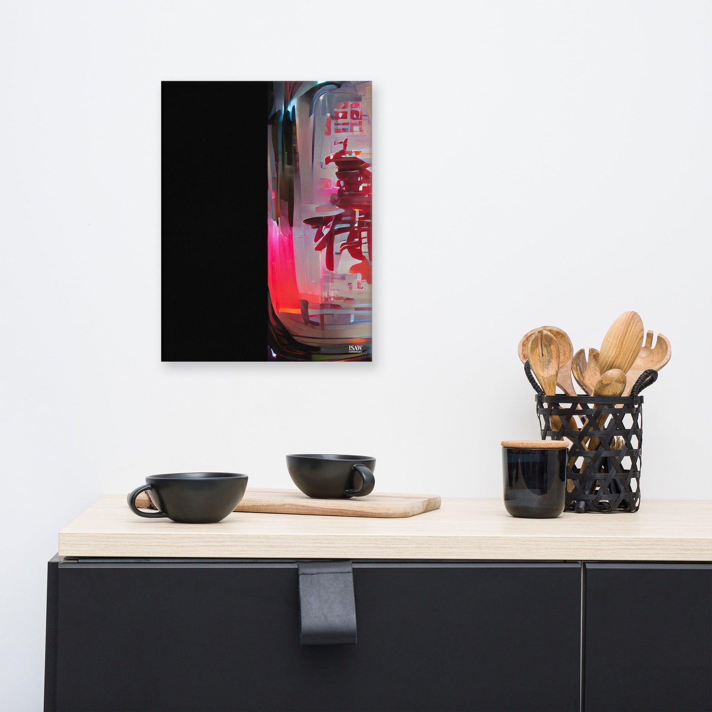 Half Black Half Báijiǔ - Canvas Print - iSAW Company