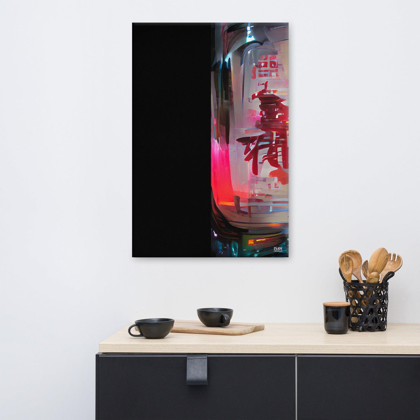 Half Black Half Báijiǔ - Canvas Print - iSAW Company