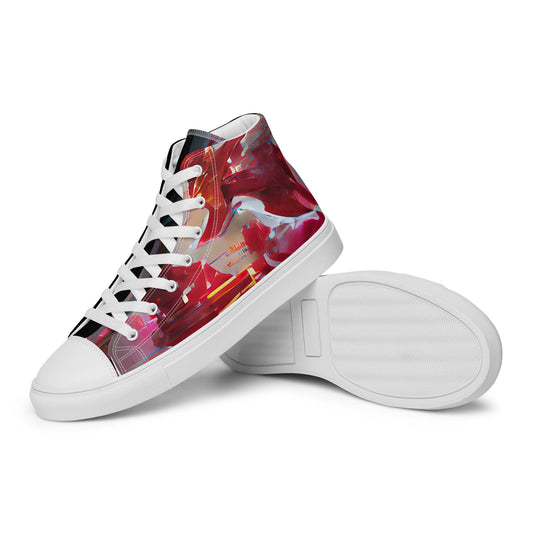 Half Black Half Báijiǔ - Mens High-Top Canvas Shoes - iSAW Company