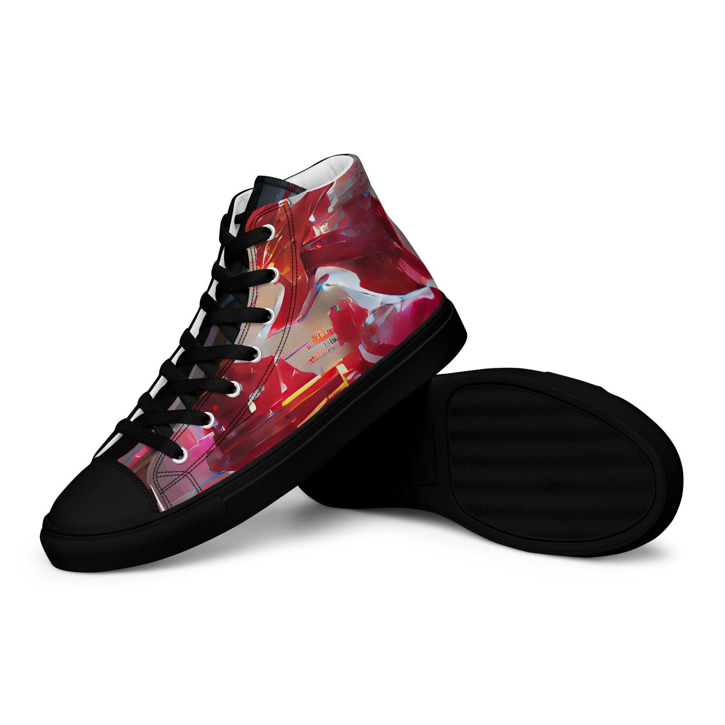 Half Black Half Báijiǔ - Mens High-Top Canvas Shoes - iSAW Company