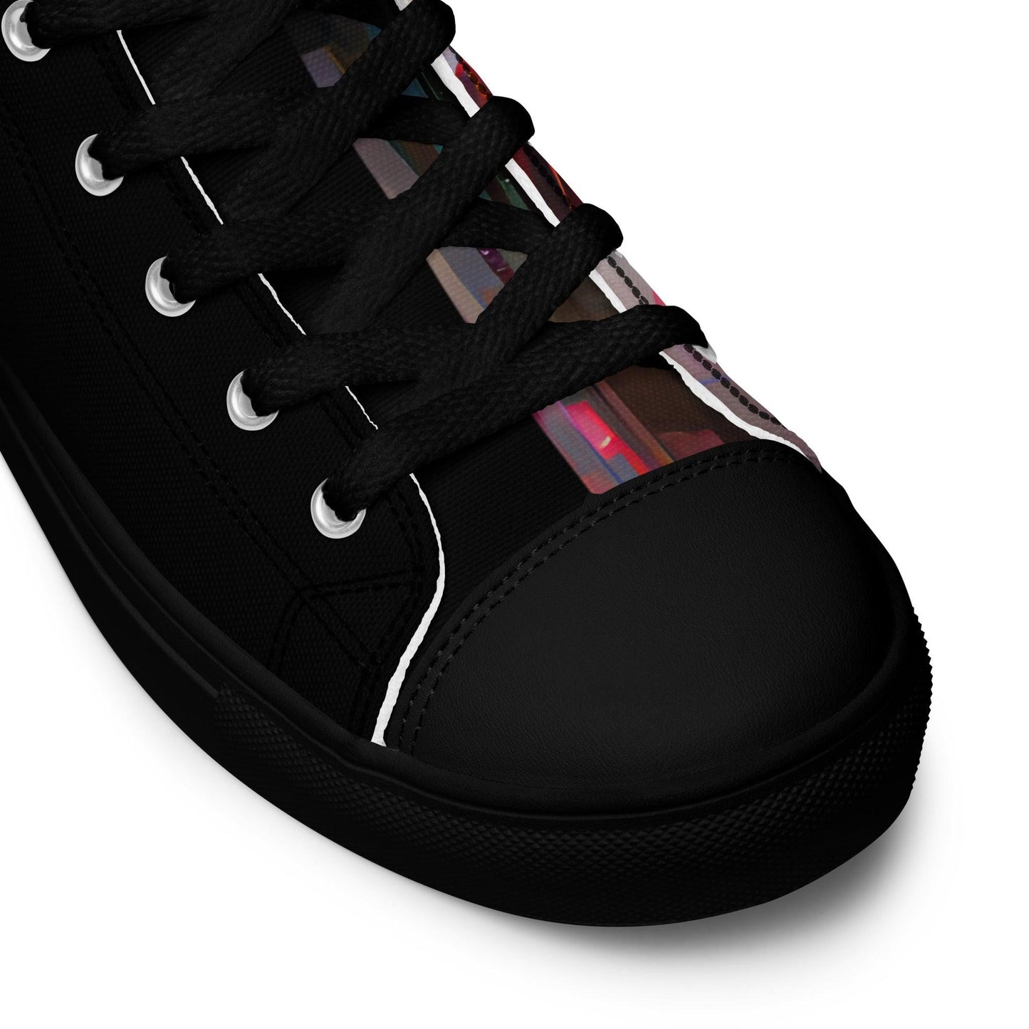 Half Black Half Báijiǔ - Mens High-Top Canvas Shoes - iSAW Company