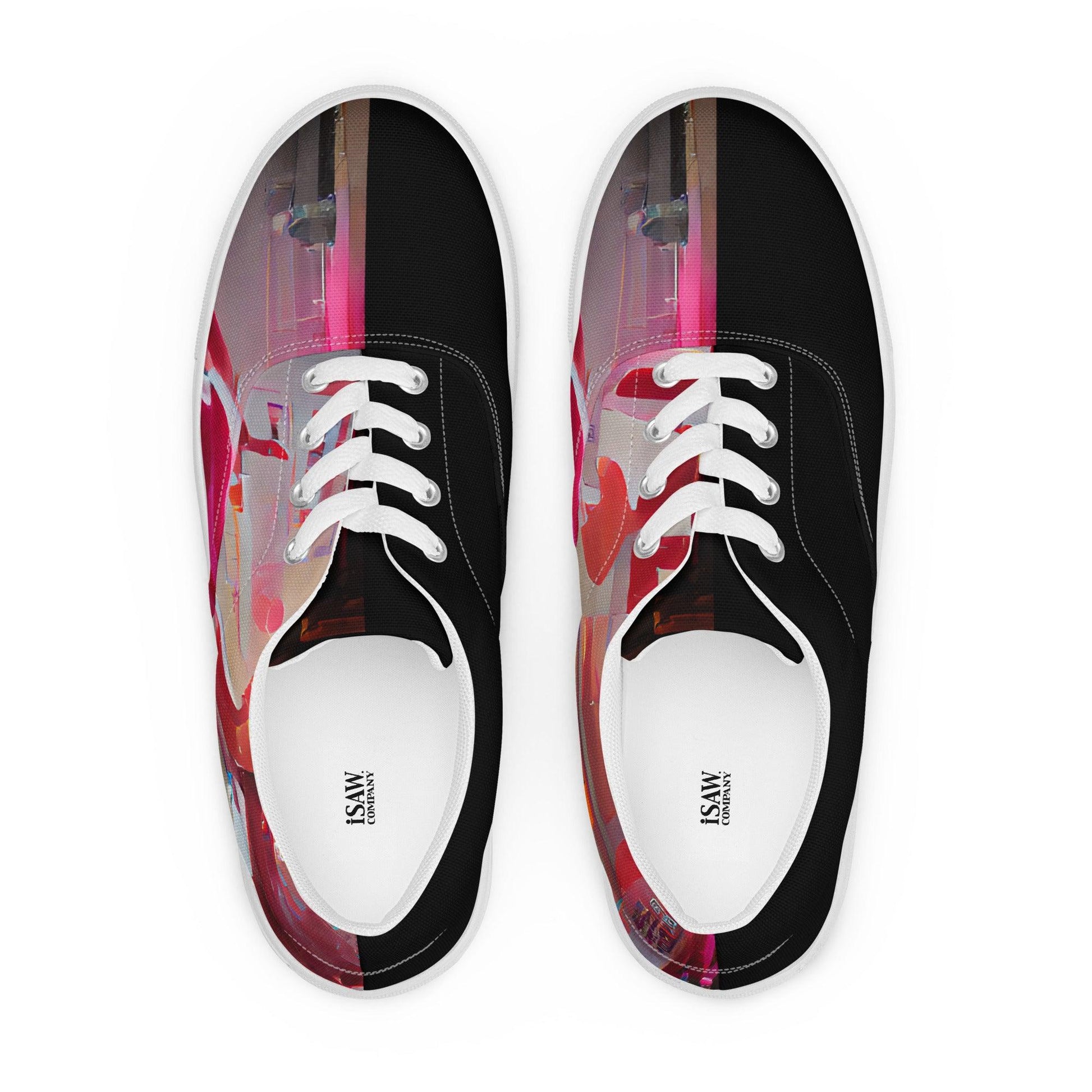 Half Black Half Báijiǔ - Mens Lace-Up Canvas Shoes - iSAW Company