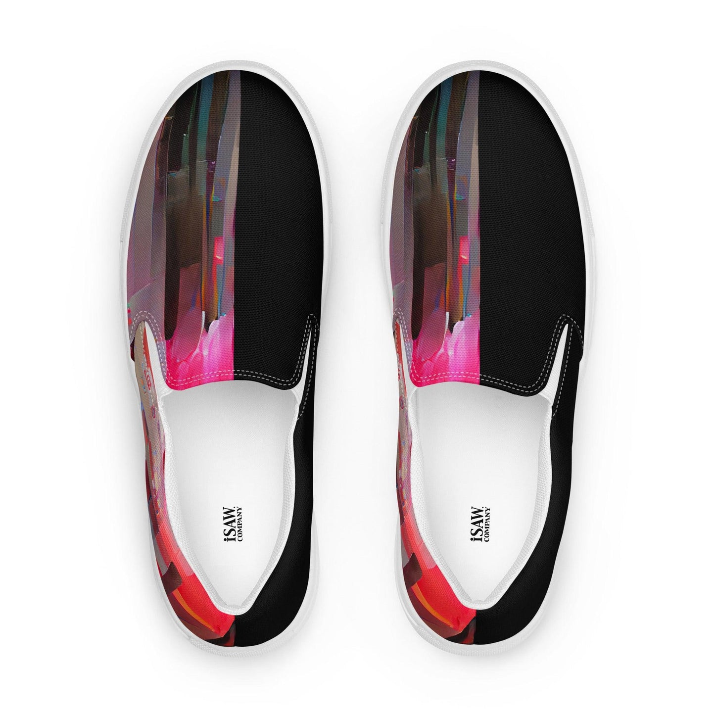 Half Black Half Báijiǔ - Womens Slip-On Canvas Shoes - iSAW Company