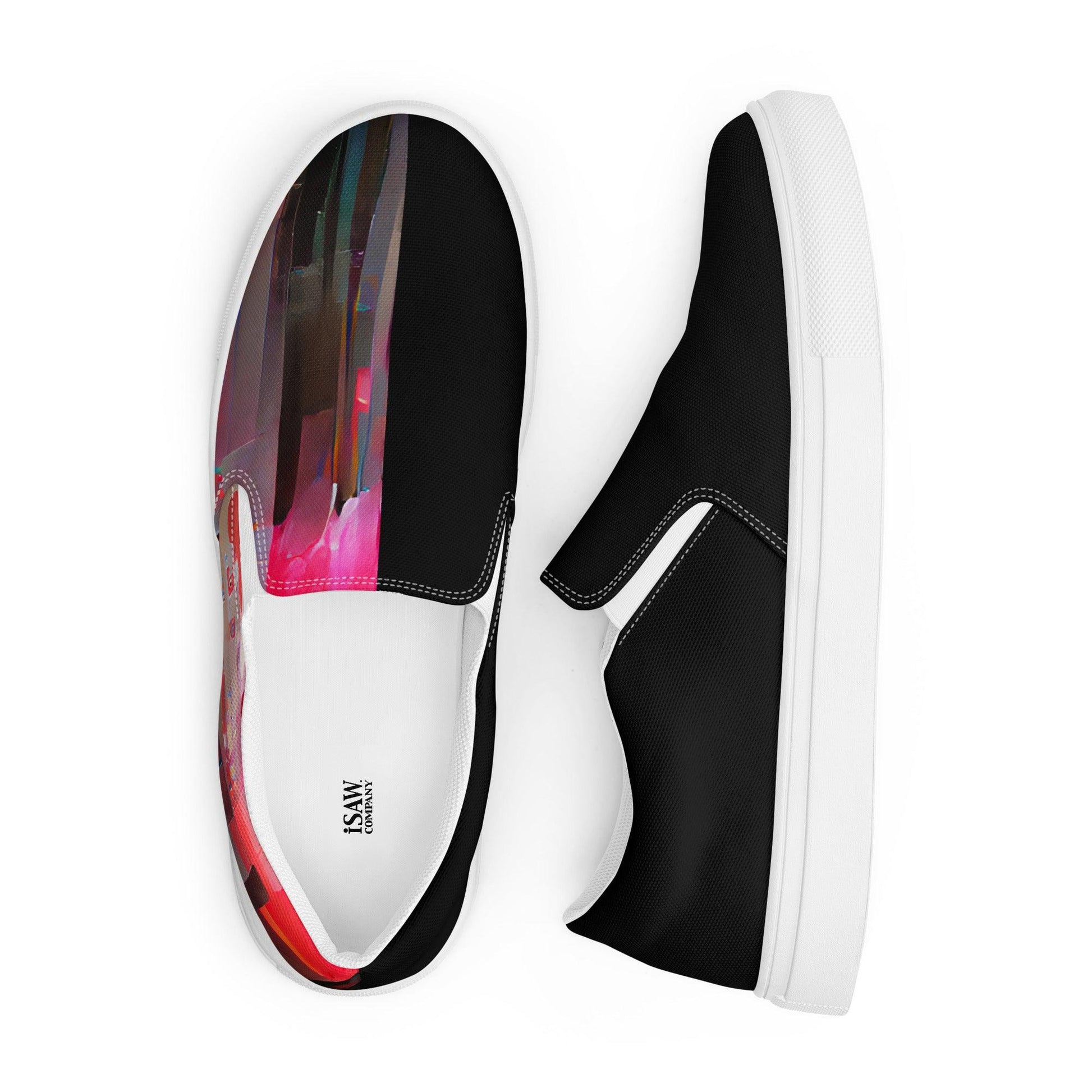 Half Black Half Báijiǔ - Womens Slip-On Canvas Shoes - iSAW Company