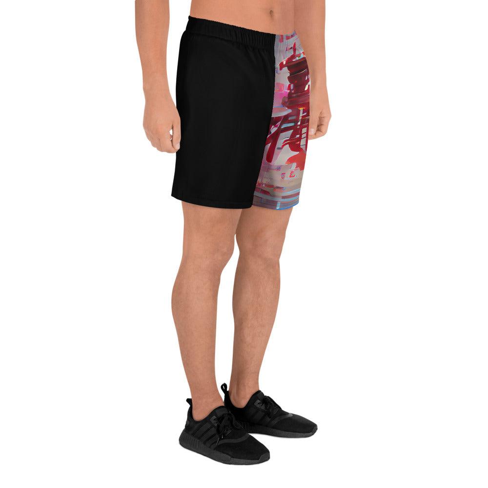 Half Black Half Báijiǔ - Mens Athletic Shorts - iSAW Company