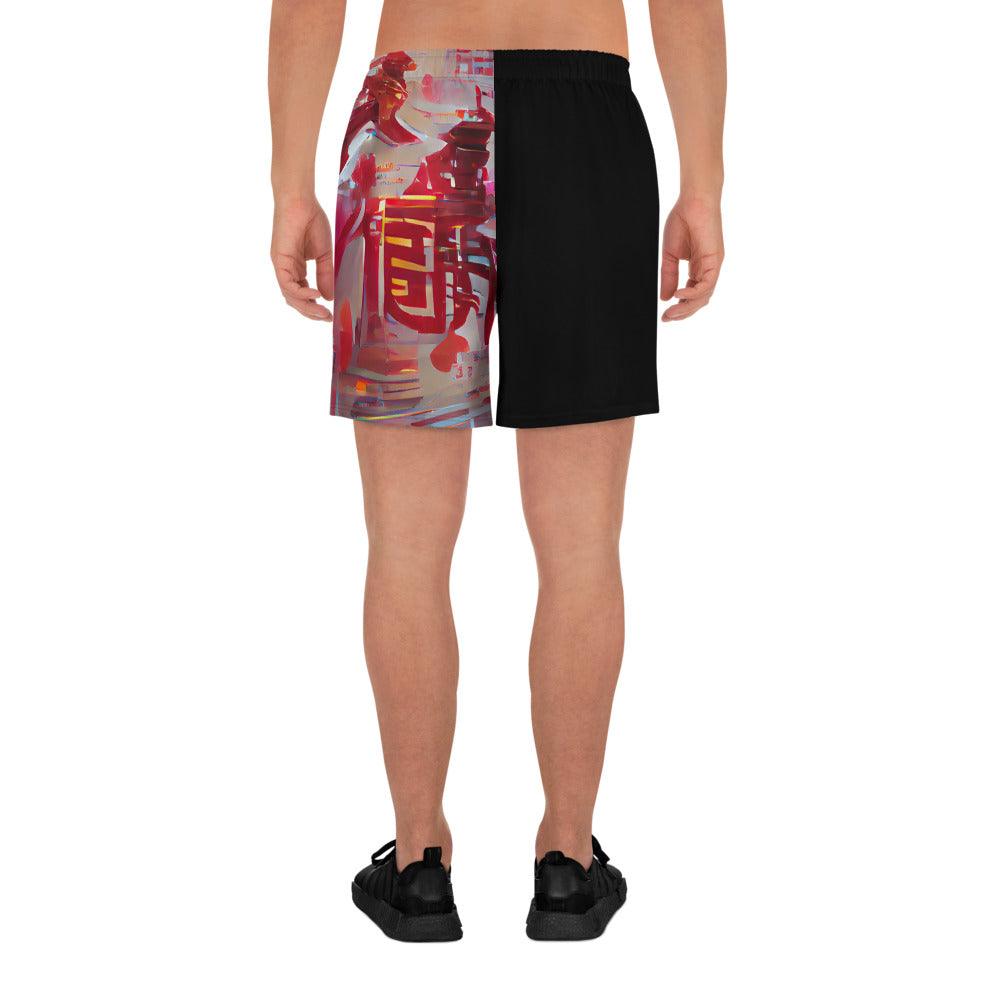 Half Black Half Báijiǔ - Mens Athletic Shorts - iSAW Company