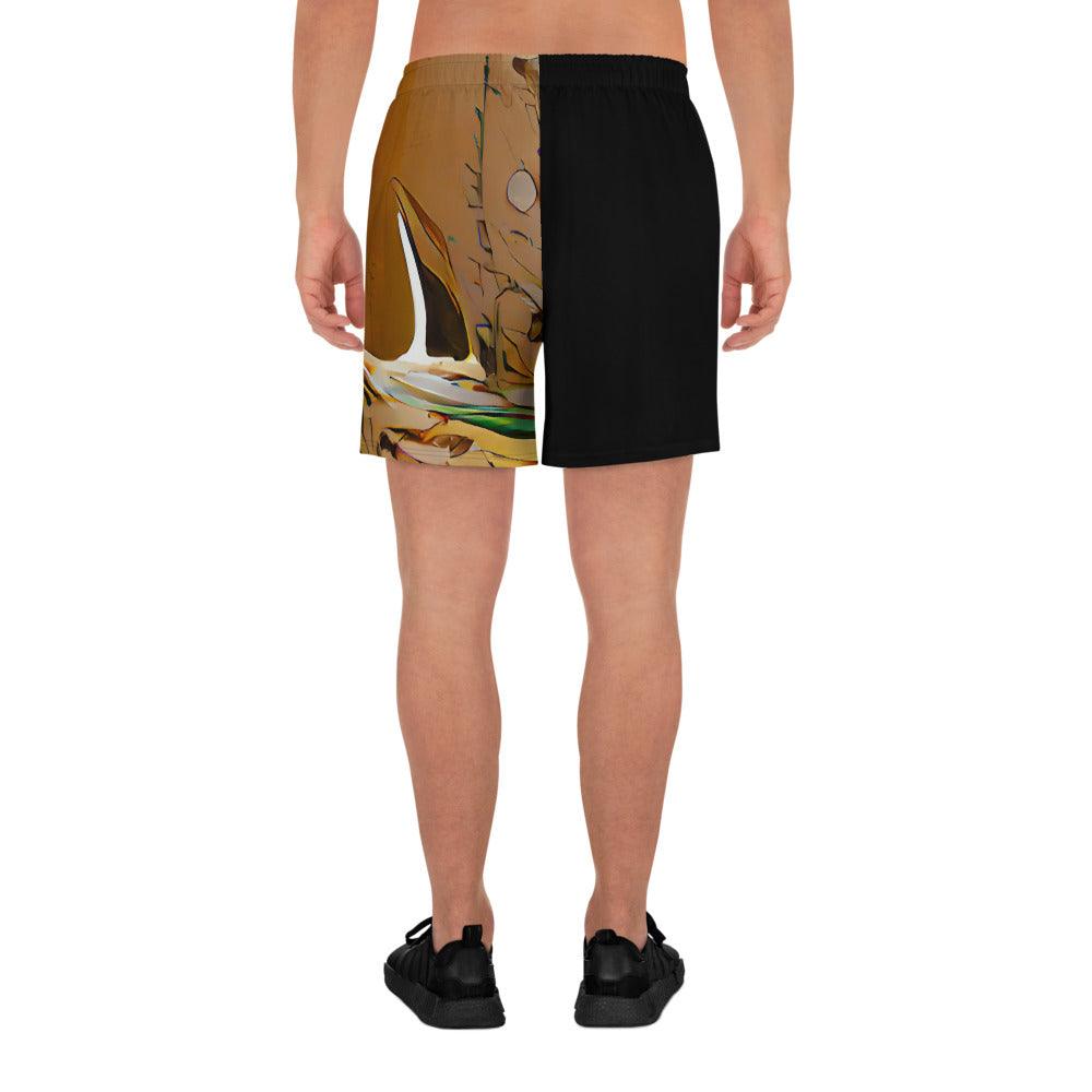 Half Black Half Gaolang - Mens Athletic Shorts - iSAW Company