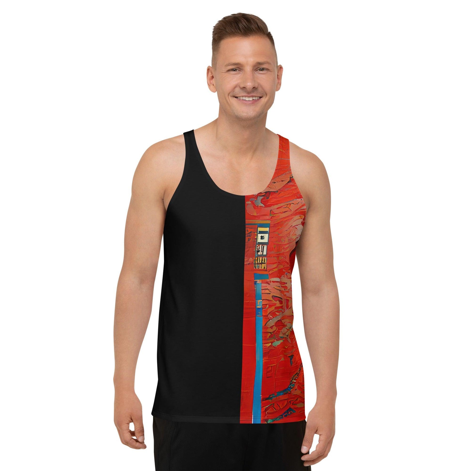 Half Black Half Hónghǎi - Mens Tank Top - iSAW Company