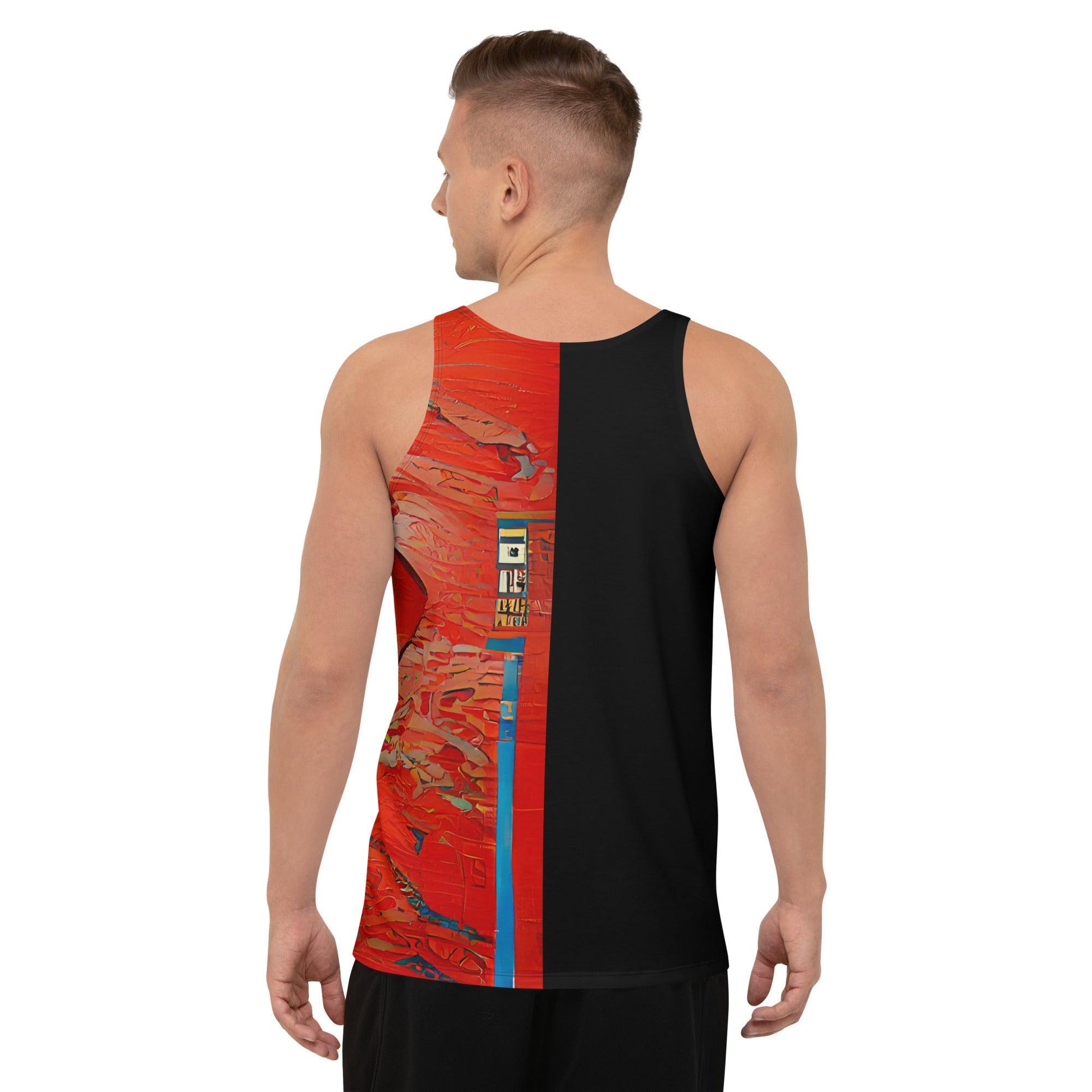 Half Black Half Honghai - Mens Tank Top - iSAW Company