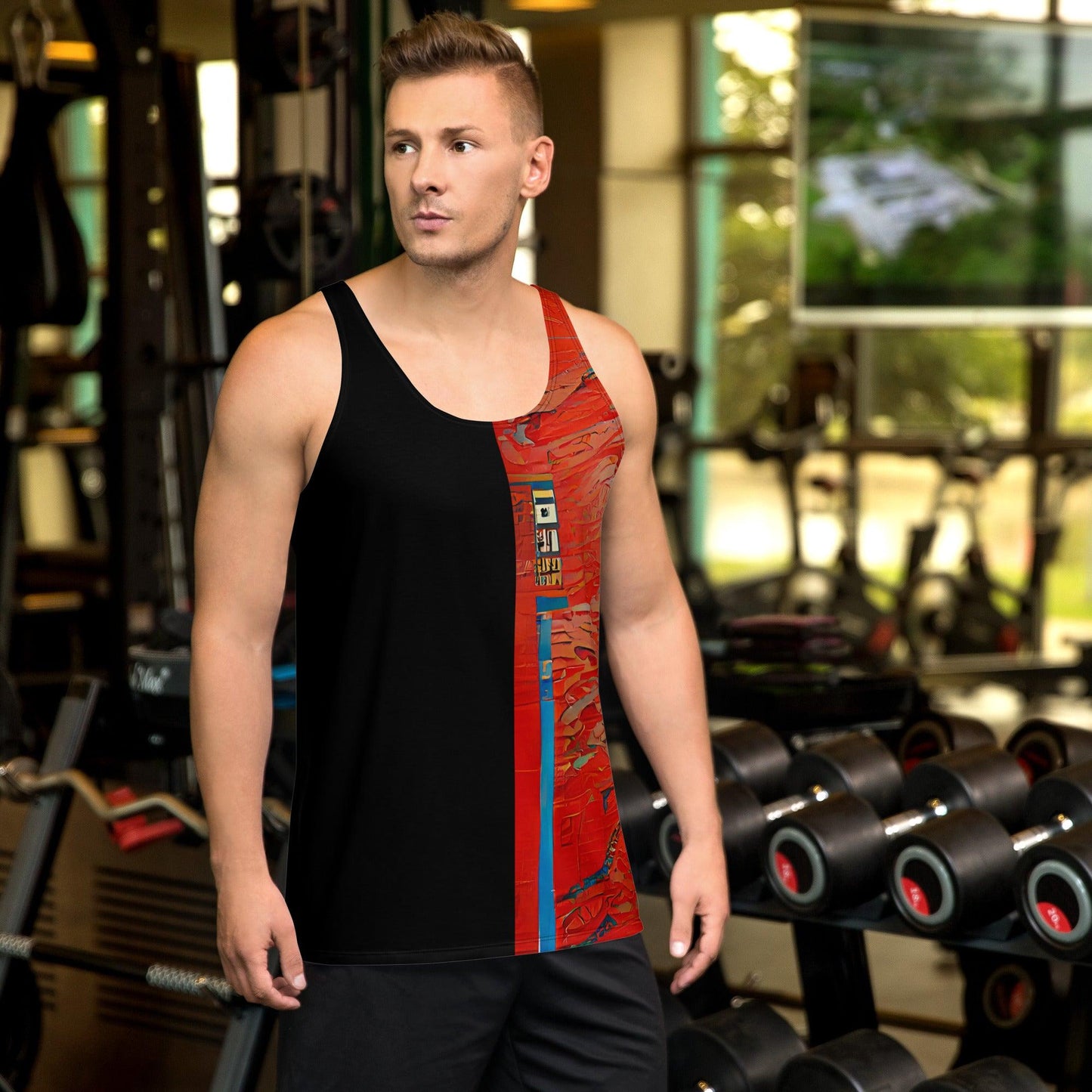 Half Black Half Honghai - Mens Tank Top - iSAW Company