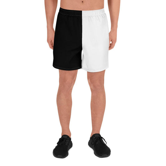Half Black Half White - Mens Athletic Shorts - iSAW Company