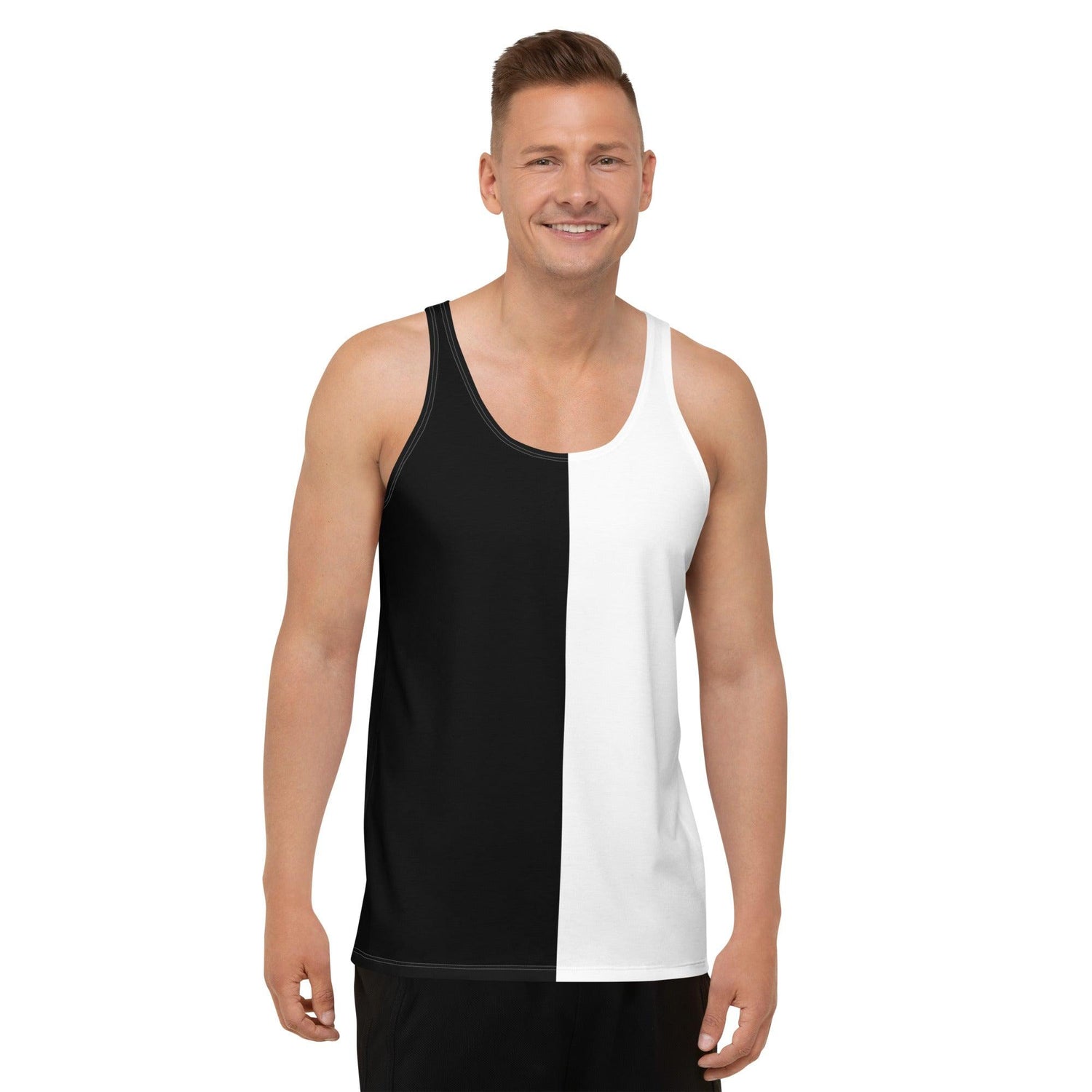 Half Black Half White - Mens Tank Top - iSAW Company