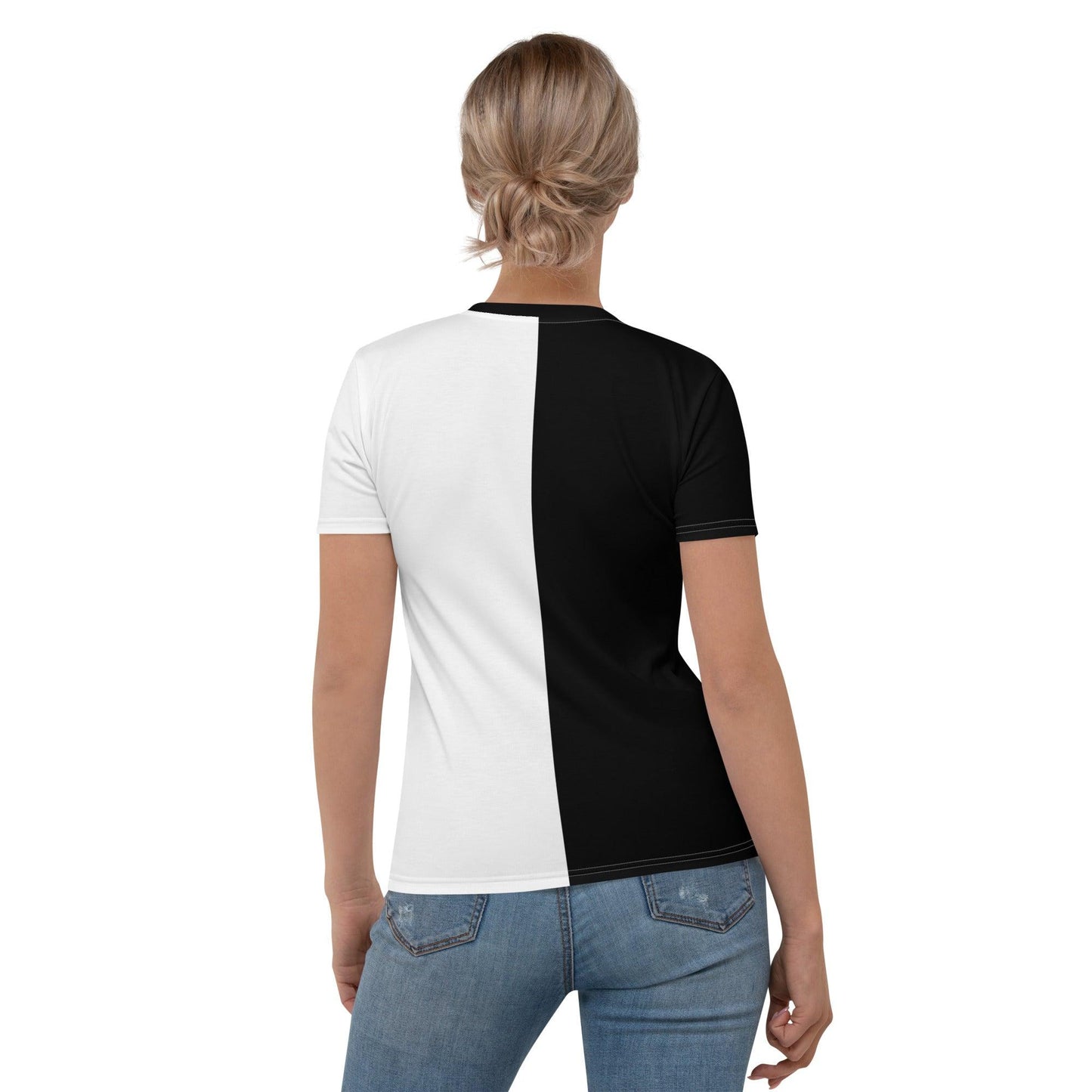 Half Black Half White - Womens T-Shirt - iSAW Company