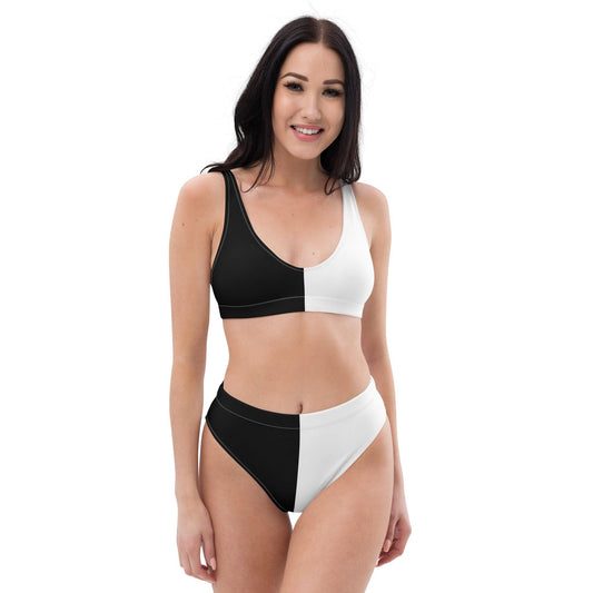 Half Black Half White - Womens Two-Piece Bikini - iSAW Company