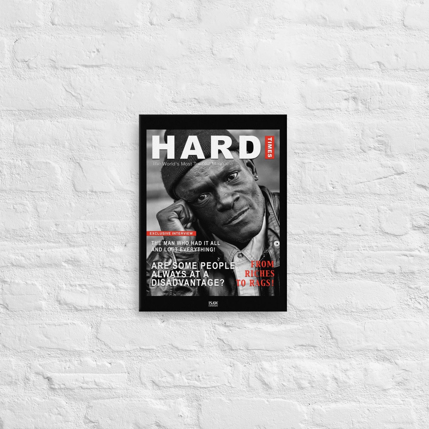 Hard Times Magazine - Canvas Print - iSAW Company