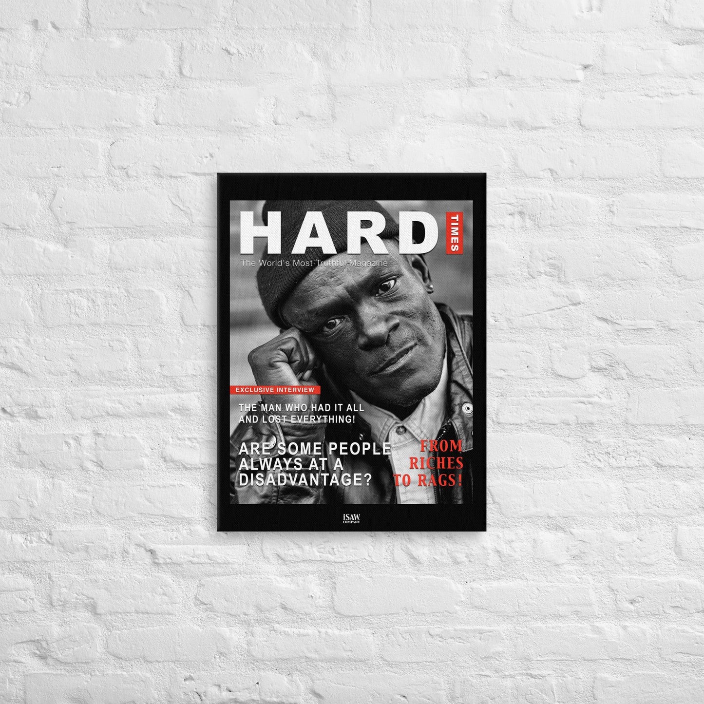 Hard Times Magazine - Canvas Print - iSAW Company