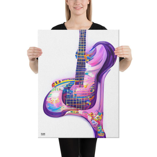Hippie Guitar - Canvas Print - iSAW Company