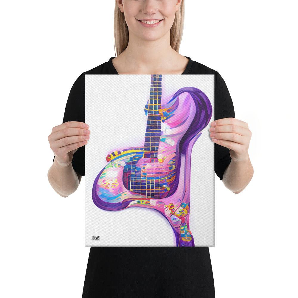 Hippie Guitar - Canvas Print - iSAW Company