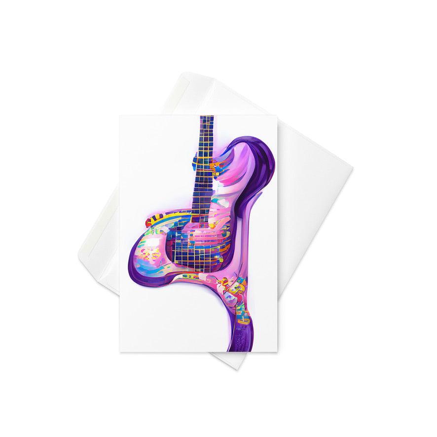 Hippie Guitar - Note Card - iSAW Company