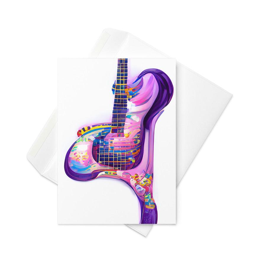Hippie Guitar - Note Card - iSAW Company