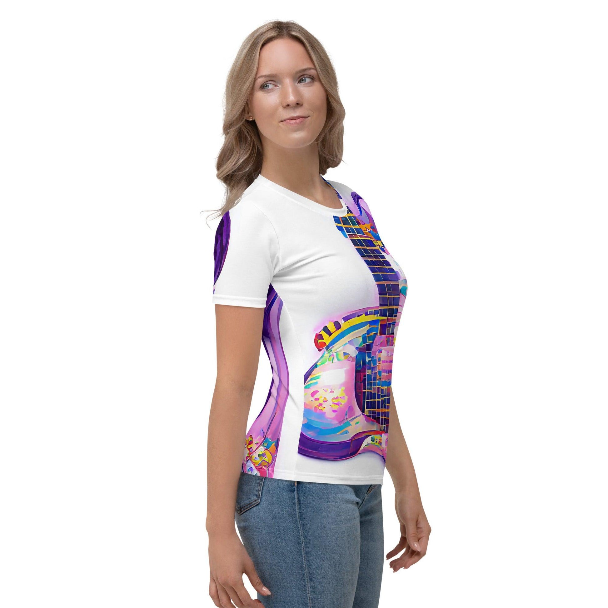 Hippie Guitar - Womens T-Shirt - iSAW Company
