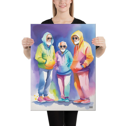 Hoodies And The O.G V3 - Canvas Print - iSAW Company