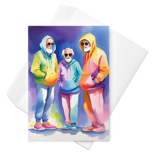 Hoodies And The O.G V3 - Note Card - iSAW Company