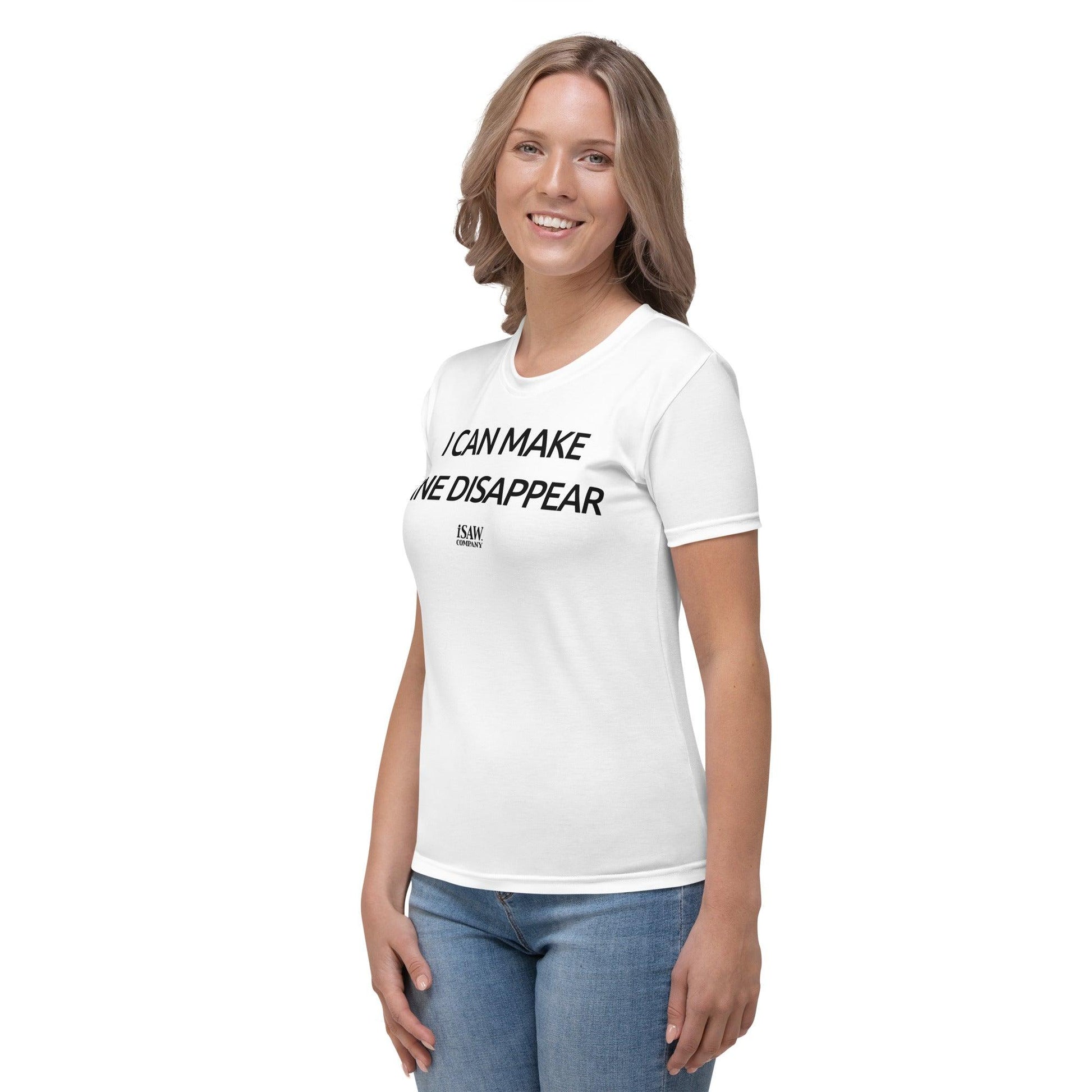 I Can Make Wine Disappear - Womens White T-Shirt - iSAW Company