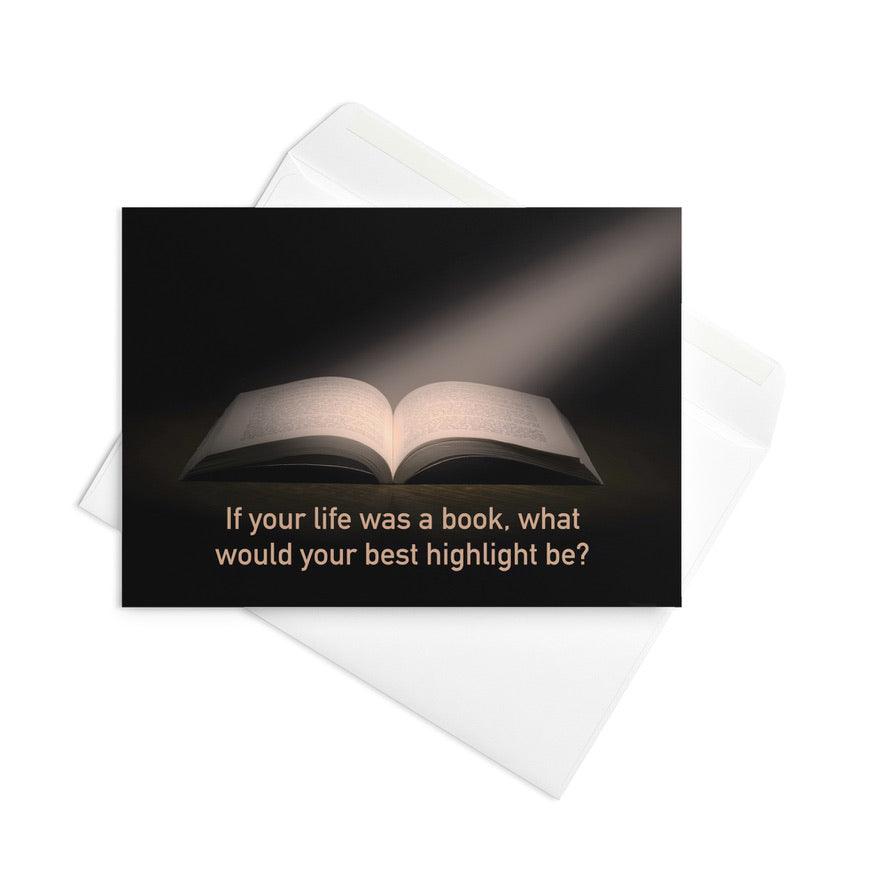 If Your Life Was A Book What Would Your Best Highlight Be - Note Card - iSAW Company