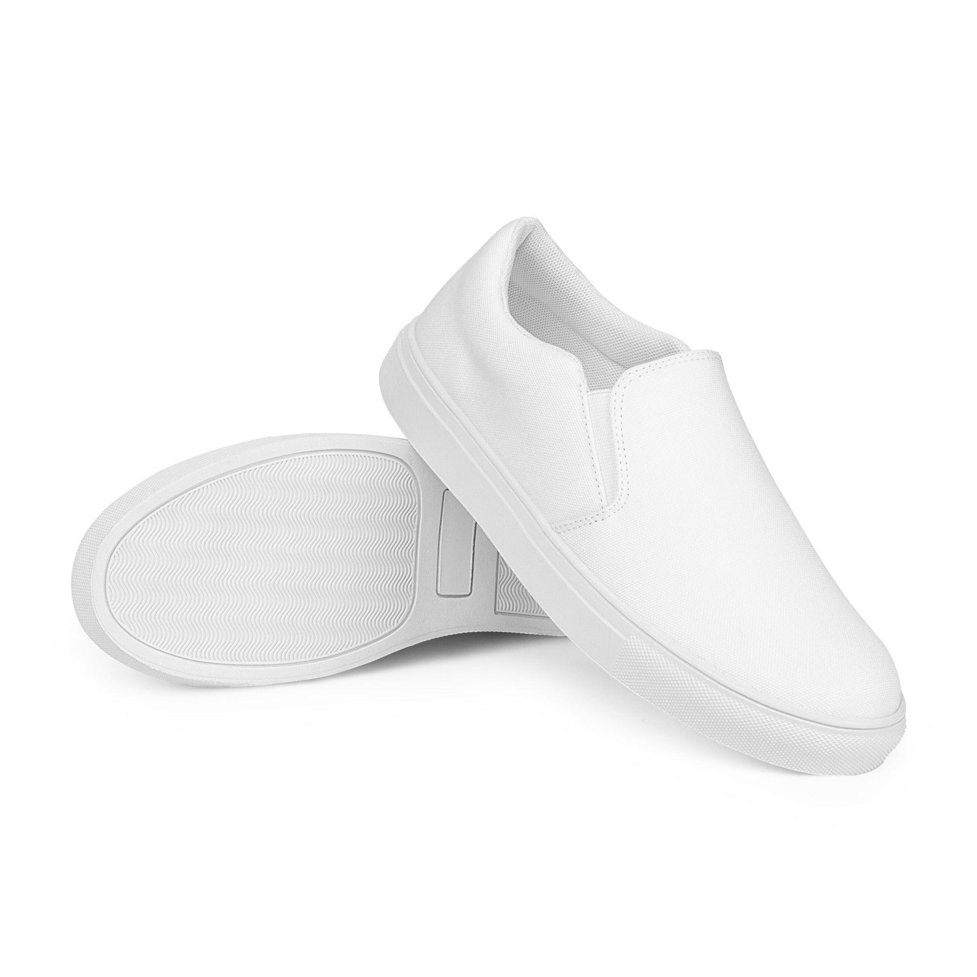 iSAW Mens White Slip-On Canvas Shoes - iSAW Company