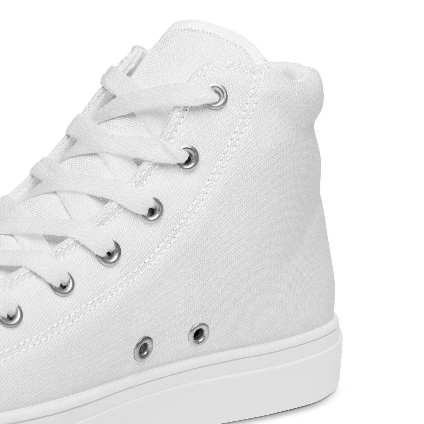 iSAW Mens White / White Black High-Top Canvas Shoes - iSAW Company