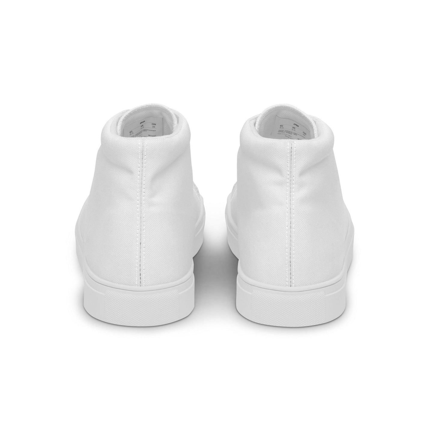 iSAW Mens White / White Black High-Top Canvas Shoes - iSAW Company