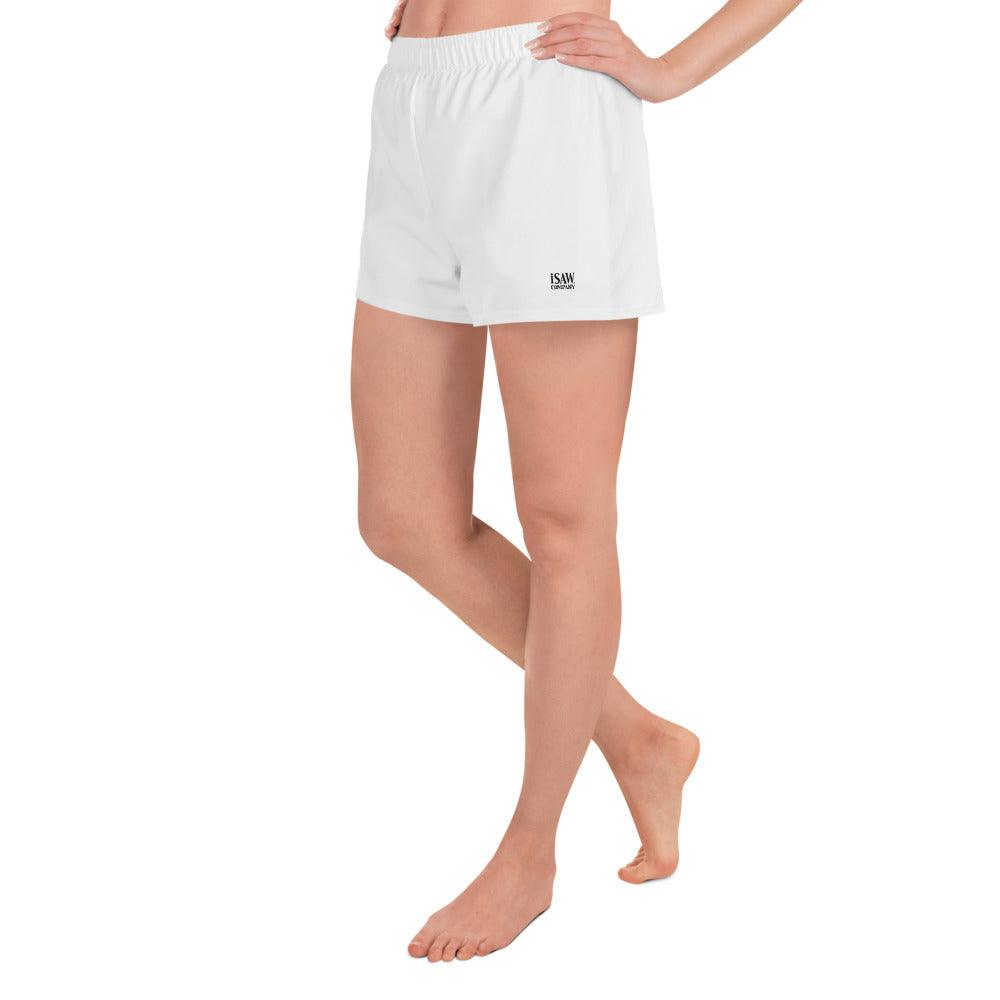iSAW Womens White Athletic Shorts - iSAW Company