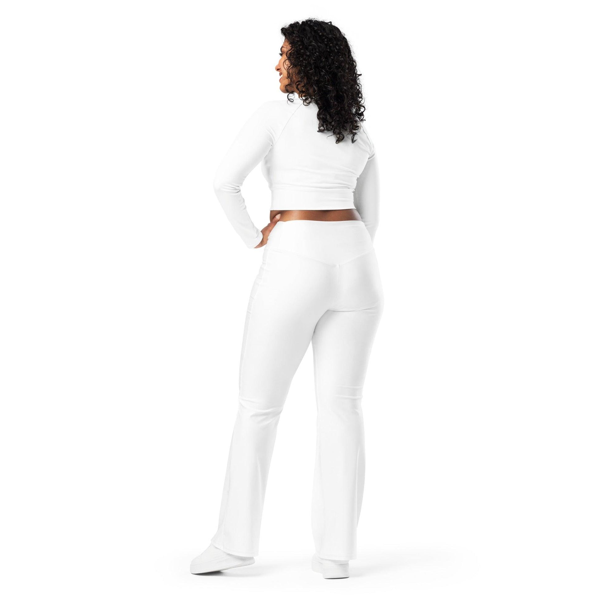 iSAW Womens White Flare Leggings - iSAW Company