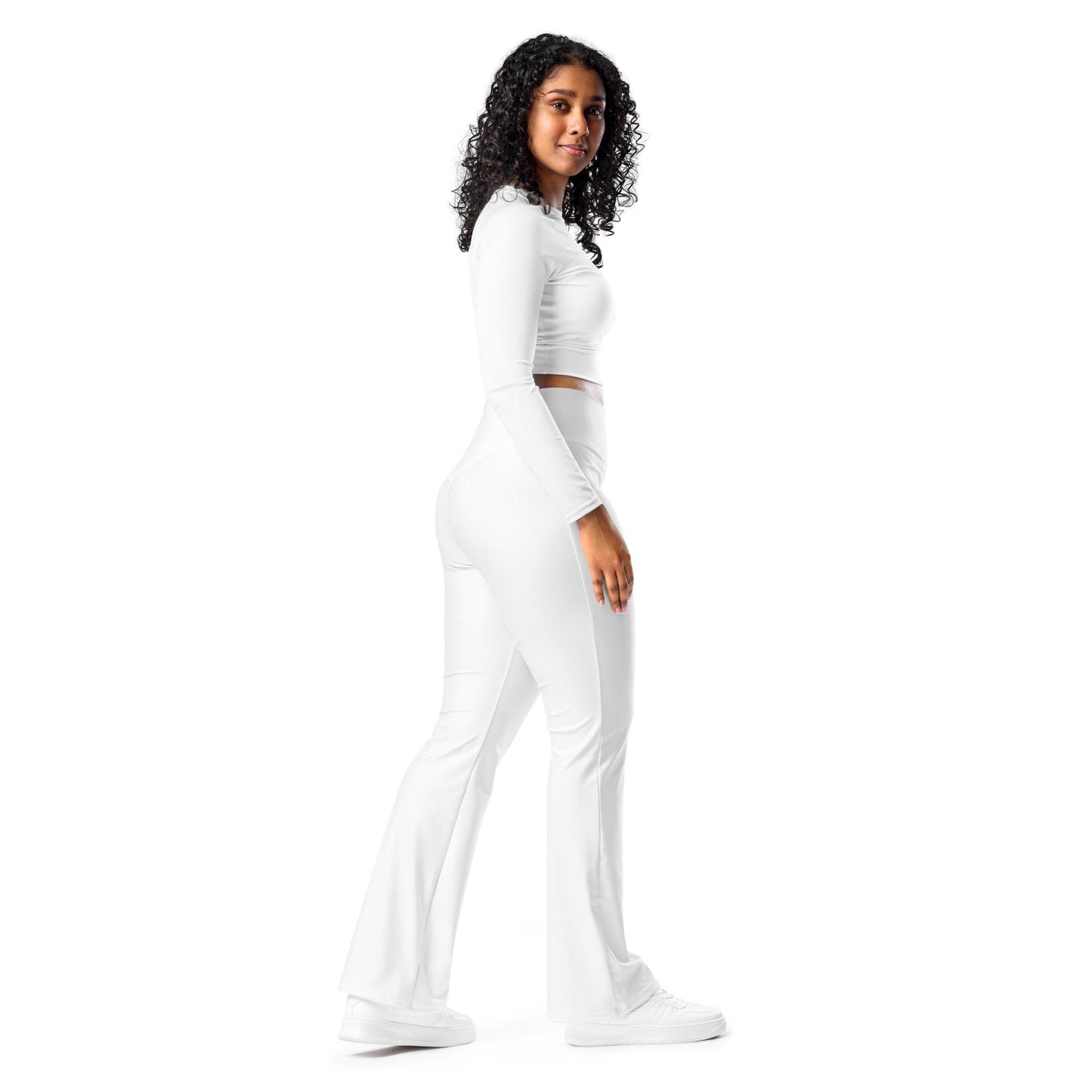 iSAW Womens White Flare Leggings - iSAW Company