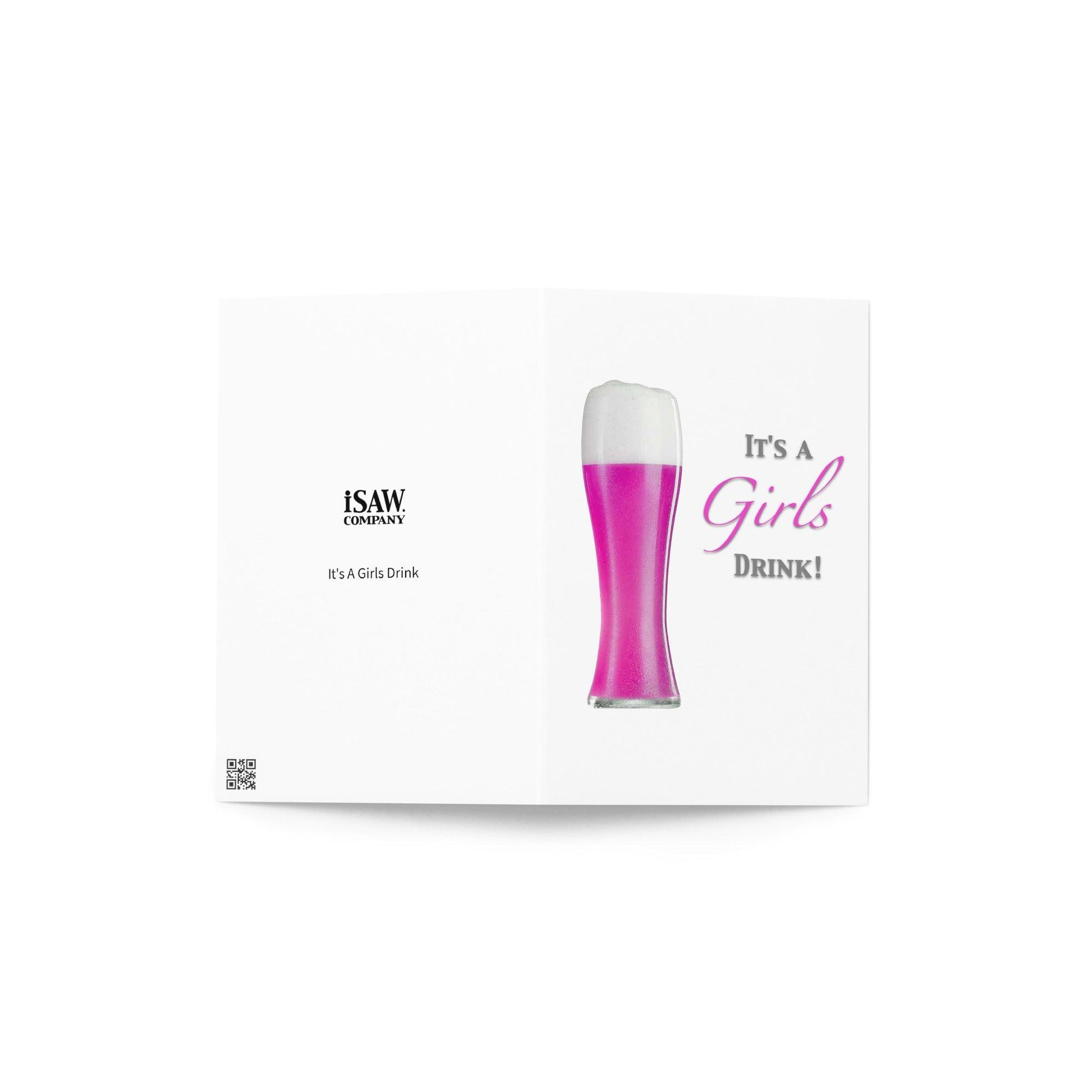 It's A Girls Drink - Note Card - iSAW Company