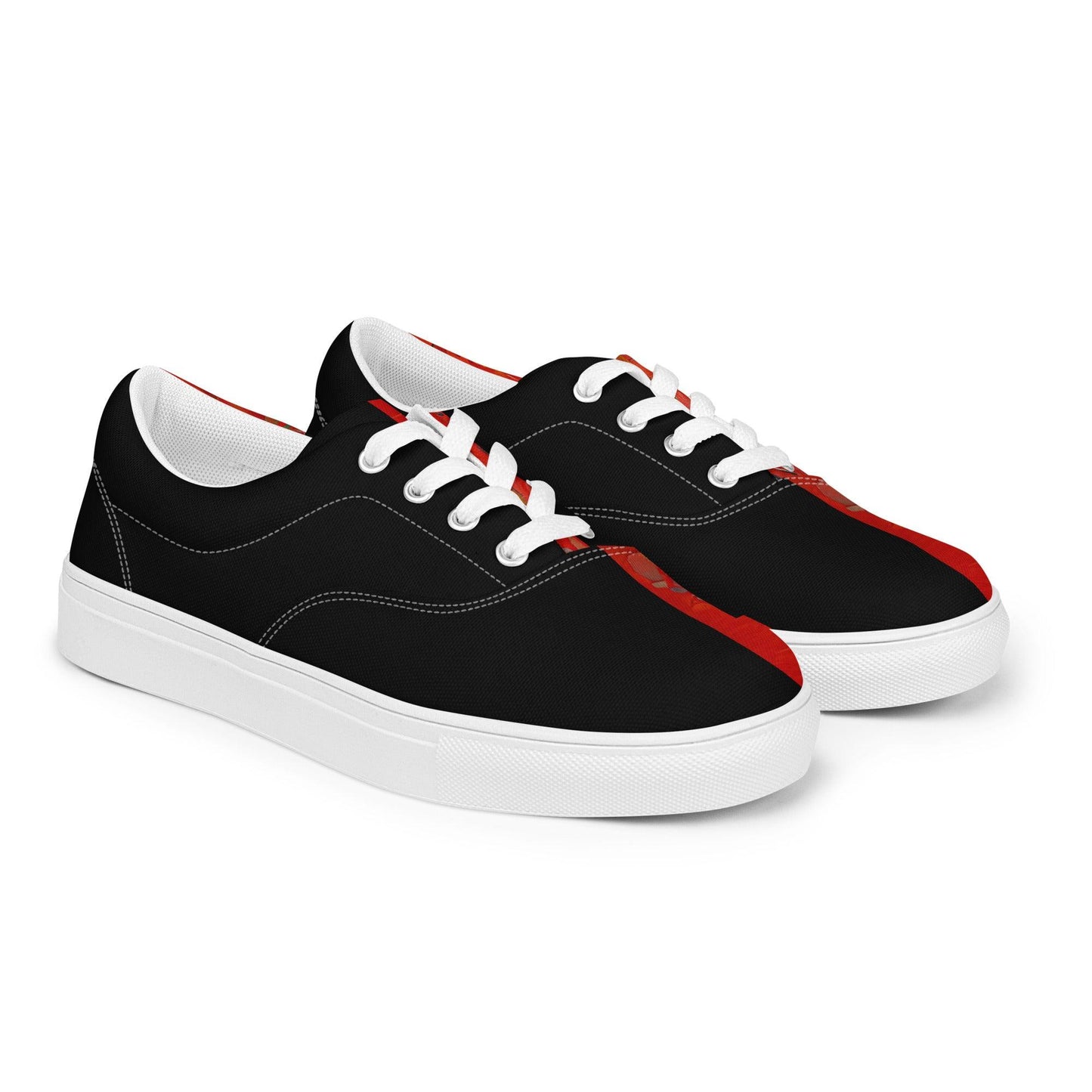 Half Black Half Hónghǎi - Mens Lace-Up Canvas Shoes - iSAW Company