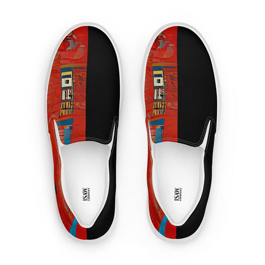 Half Black Half Hónghǎi - Mens Slip-On Canvas Shoes - iSAW Company