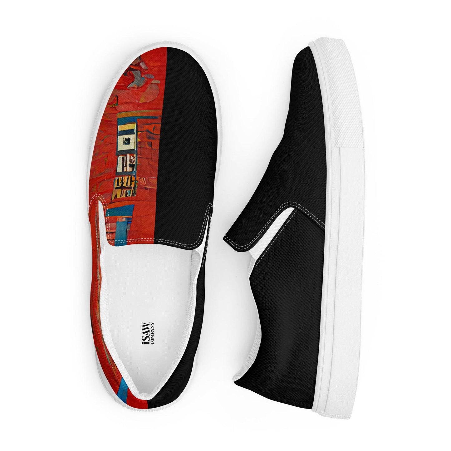 Half Black Half Hónghǎi - Mens Slip-On Canvas Shoes - iSAW Company