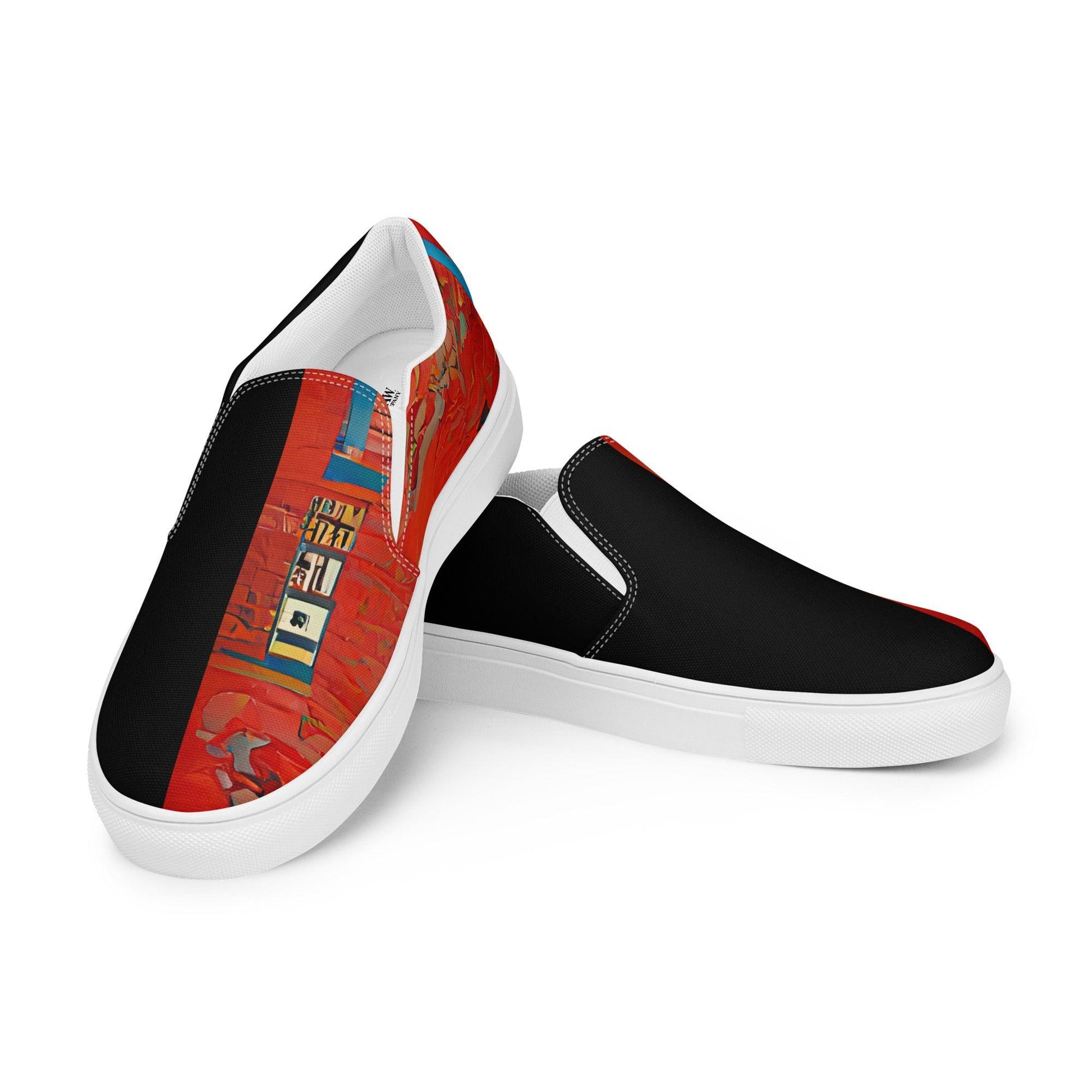 Half Black Half Hónghǎi - Mens Slip-On Canvas Shoes - iSAW Company