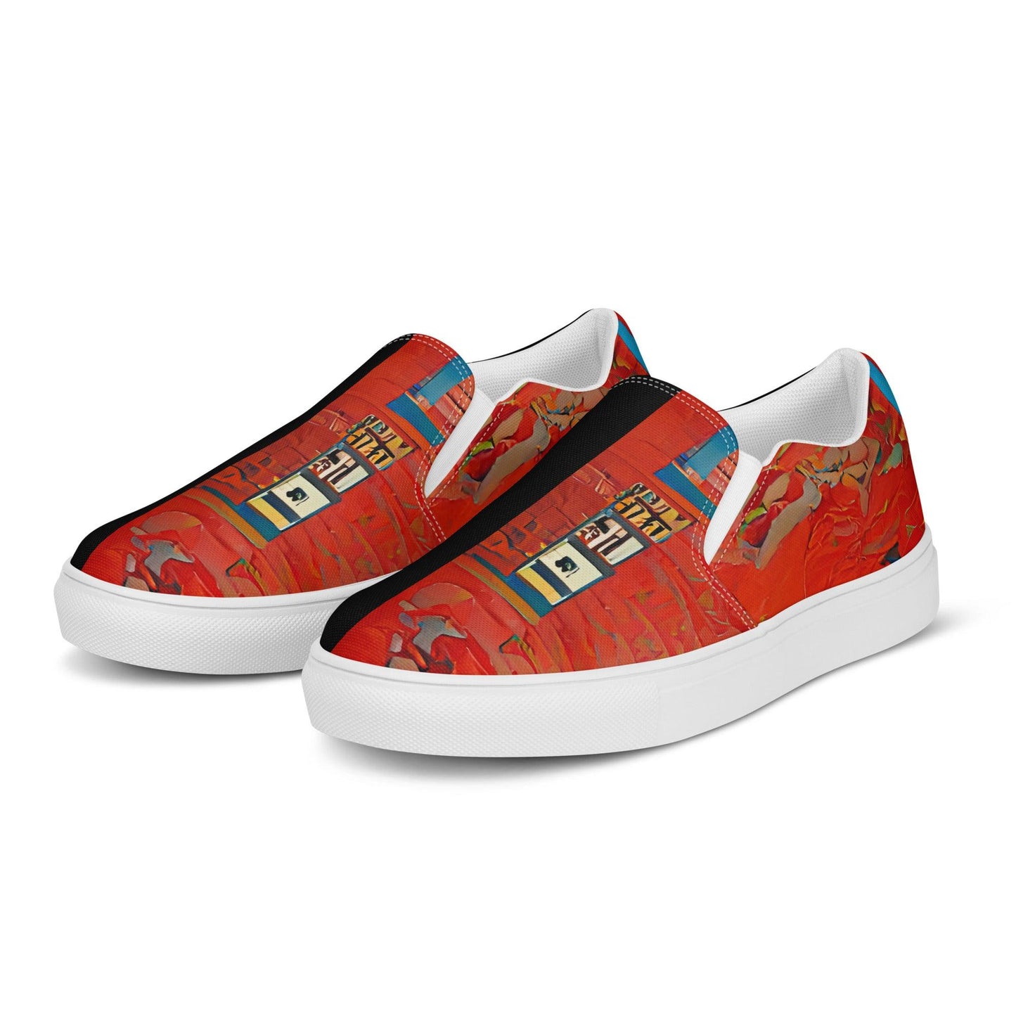 Half Black Half Hónghǎi - Mens Slip-On Canvas Shoes - iSAW Company