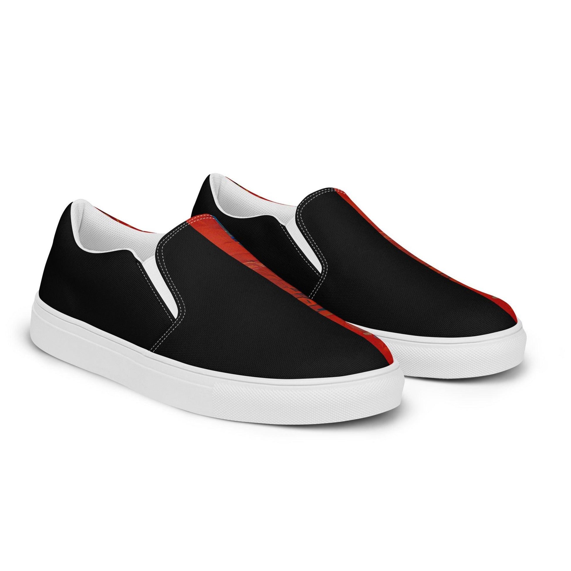 Half Black Half Hónghǎi - Mens Slip-On Canvas Shoes - iSAW Company