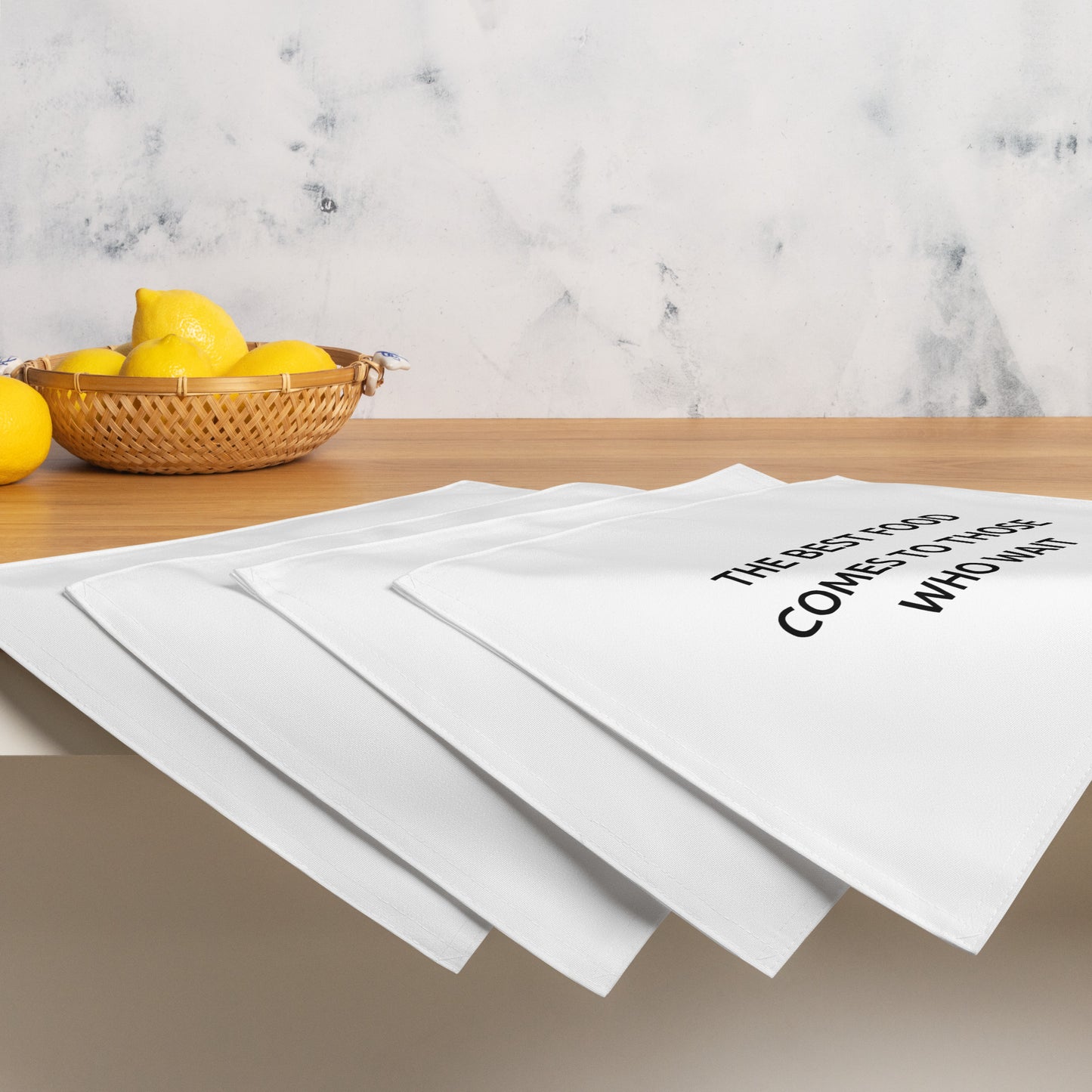 The Best Food Comes To Those Who Wait - White Placemat Set - iSAW Company