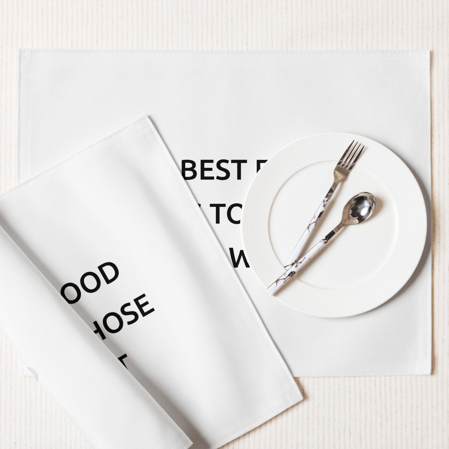 The Best Food Comes To Those Who Wait - White Placemat Set - iSAW Company