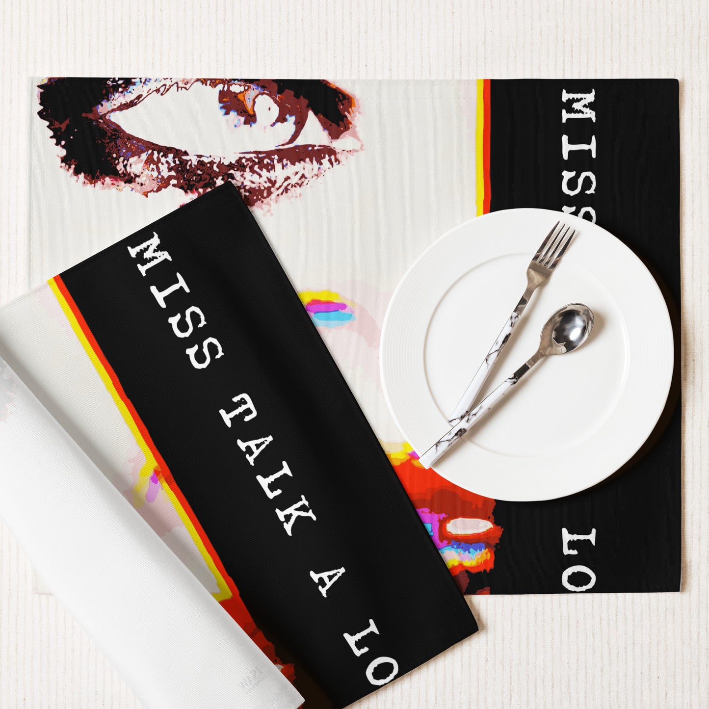 Miss Talk A Lot - Placemat Set - iSAW Company