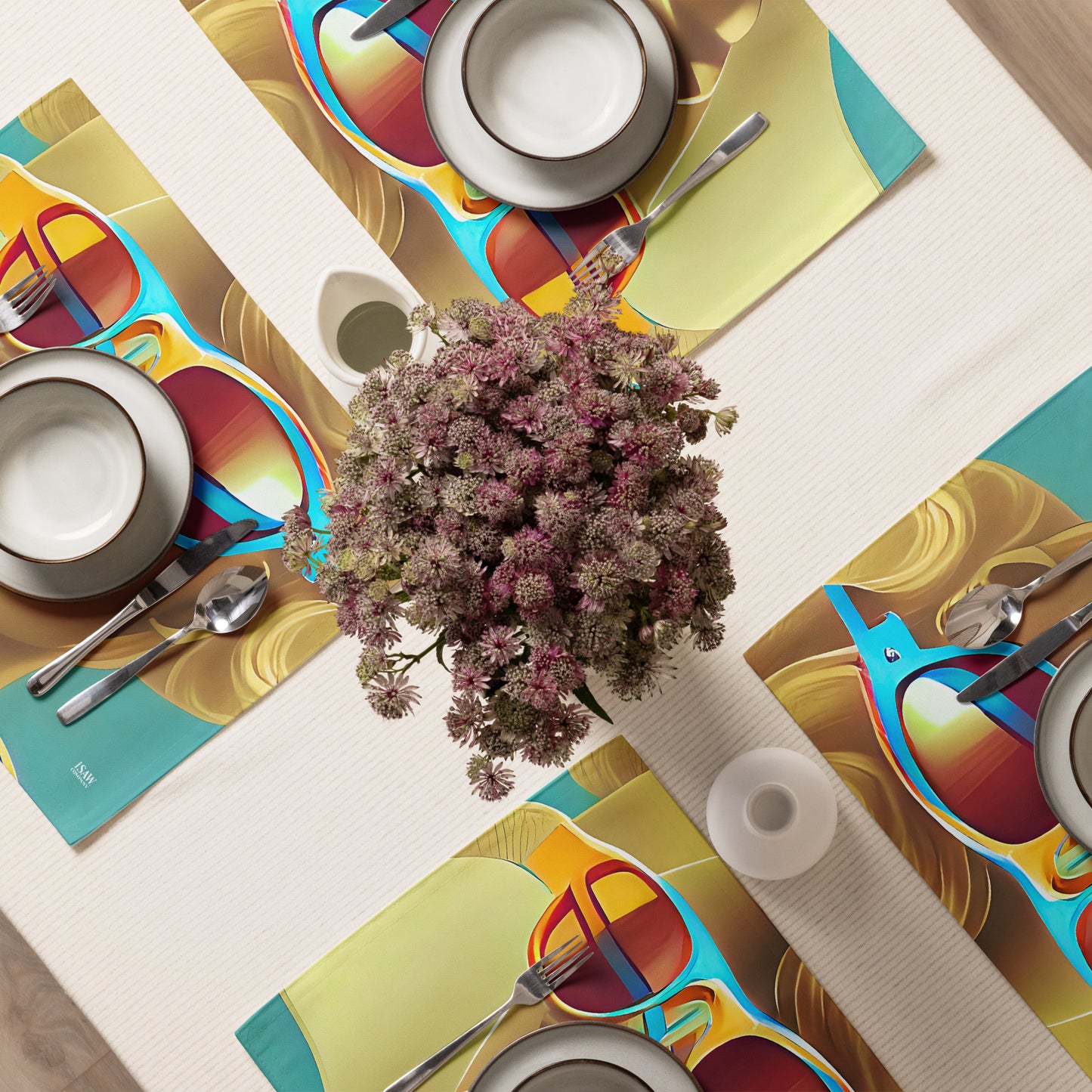 Retro Cool Blue - Placemat Set - iSAW Company