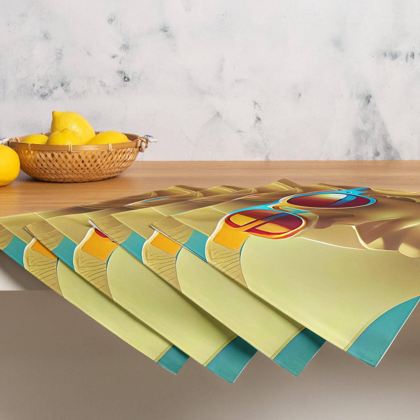 Retro Cool Blue - Placemat Set - iSAW Company